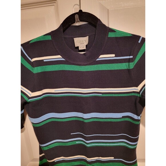 Grey by Jason Wu, Multi stripe Knit Midi Dress S - Picture 8 of 8